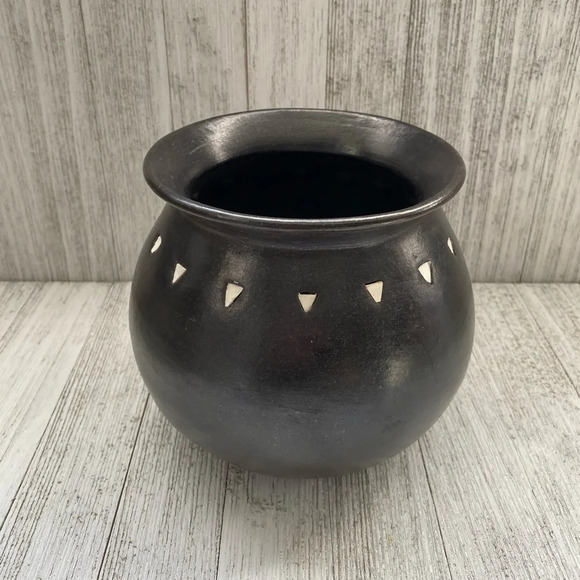 Beautiful ceramic dark brown Vase Bohemian - Picture 7 of 9